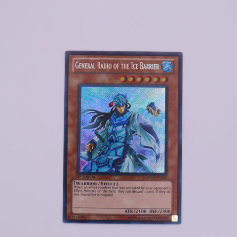 Yu-Gi-Oh! 1st Edition General Raiho of the Ice Barrier card