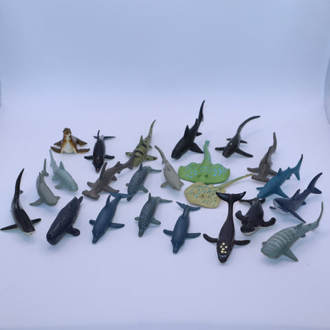 Lot of 23 Dolphins, Sharks, Sea Lion, Stingrays & Whales