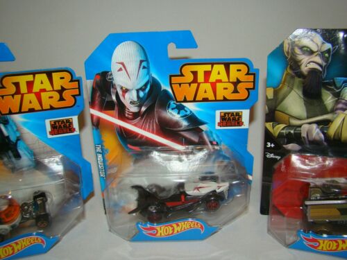 Hot Wheels Star Wars Rebels Character Cars the Inquisitor, Chopper, &