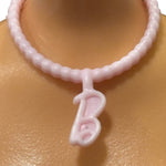 Barbie Light Pink “ B “ Logo Necklace