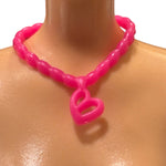 Barbie Hot Pink “ B “ Logo Necklace