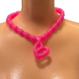 Barbie Hot Pink “ B “ Logo Necklace