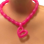 Barbie Hot Pink “ B “ Logo Necklace