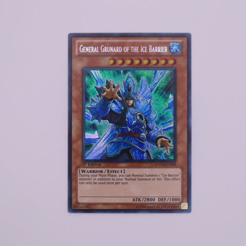 Yu-Gi-Oh! 1st Edition General Grunard of the Ice Barrier card