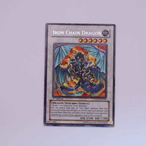 Yu-Gi-Oh! 1st Edition Iron Chain Dragon card