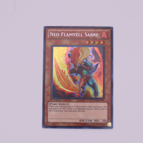 Yu-Gi-Oh! 1st Edition Neo Flamvell Sabre card