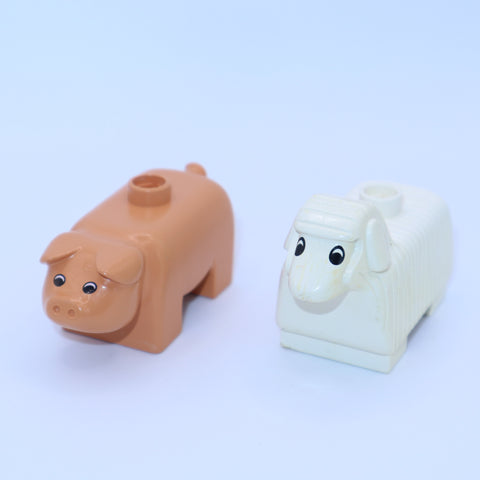 Lego Duplo Sheep & Pig minifigures