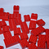 Lego Duplo Lot of 52 Red Blocks