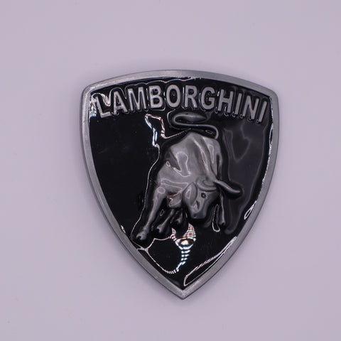 Lamborghini Bull Shield Chrome Logo Belt Buckle