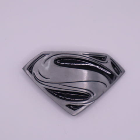 DC Superman Black & Chrome Logo Belt Buckle