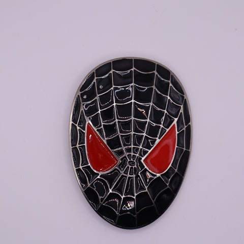 Marvel Black Suit Spider-Man Red Eyes Mask Belt Buckle