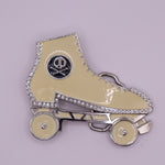 White Roller Skates Belt Buckle