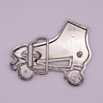 White Roller Skates Belt Buckle