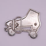 White Roller Skates Belt Buckle