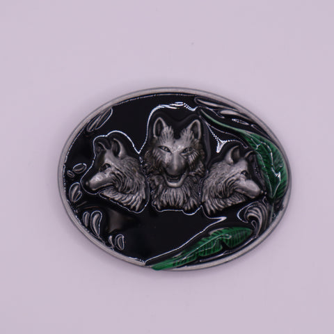 Three Wolves Belt Buckle