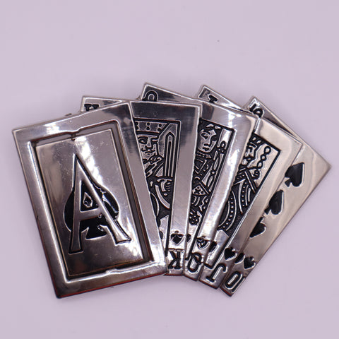 Royal Straight Flush Cards Belt Buckle