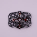 Religious Stylized Cross Belt Buckle