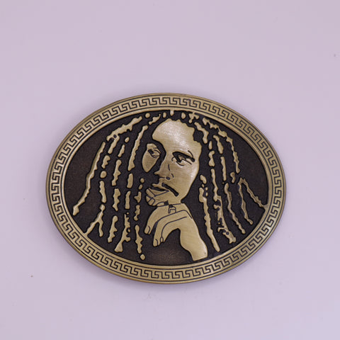 Bob Marley Gold Belt Buckle