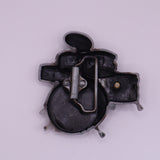 Black Drum Set Belt Buckle