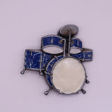 Blue Drum Set Belt Buckle