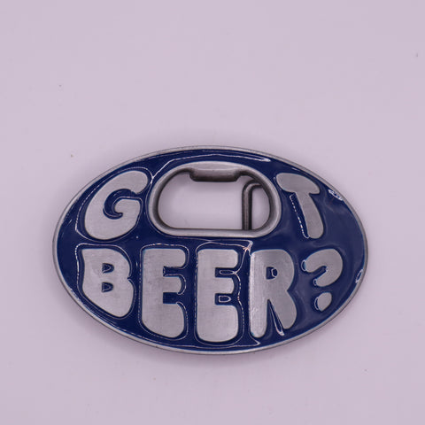 Got Beer? Blue Belt Buckle