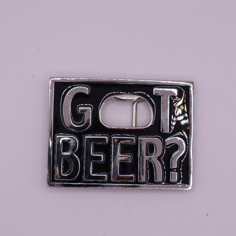 Got Beer? Black Belt Buckle