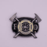Fire Department Black Belt Buckle