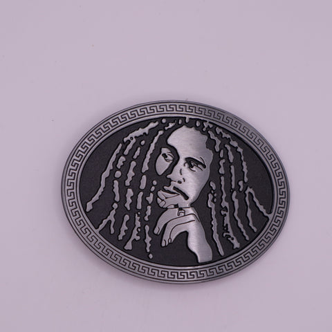 Bob Marley Silver Belt Buckle