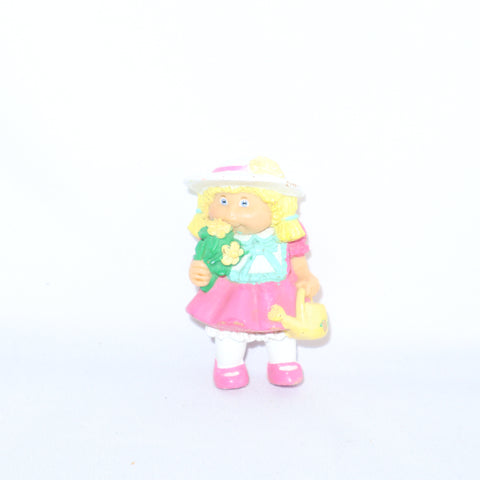 Cabbage Patch Kids Flower Girl, Pink Dress, White Hat & Blond Hair