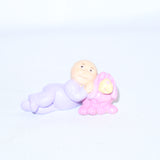 Cabbage Patch Kids Infant Baby w/ Purple Onesie & Pink Dog