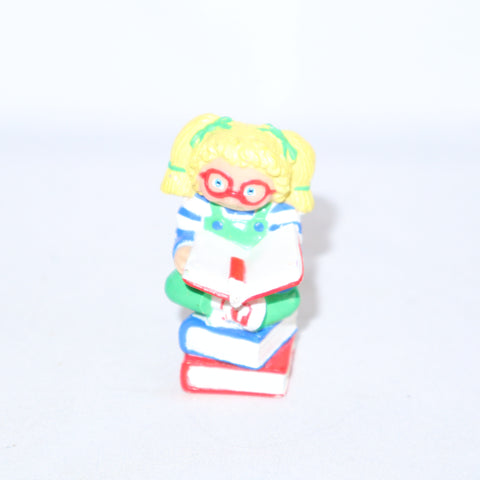 Cabbage Patch Kids Girl Reading, Blond Hair & Red Glasses