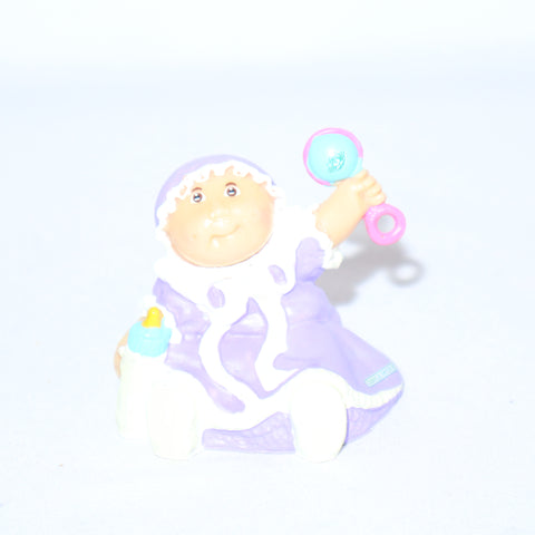 Cabbage Patch Kids Infant Baby w/ Purple Bonnett, Rattle & Bottle