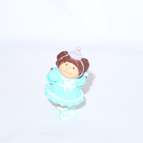 Cabbage Patch Kids Birthday Girl w/ Present, Teal Dress & Brown Hair