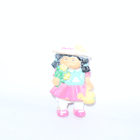 Cabbage Patch Kids Flower Girl, Pink Dress, White Hat & Black Hair