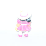 Cabbage Patch Kids Flower Girl, Pink Dress, White Hat & Black Hair