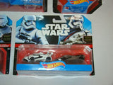 Hot Wheels Star Wars Force Awakens Character Cars lot 6 with Starships Tie Fighter