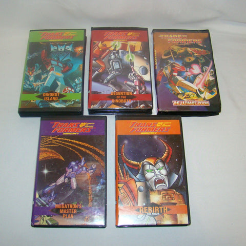 VHS Lot of 5 Transformers Gen 2 Movies