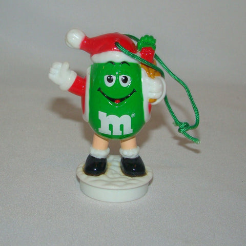 Santa Claus Green Peanut M&M Ornament