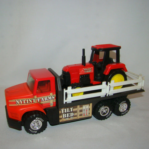 Nylint Farms Red Tilt Bed Truck & Red Tractor vehicles