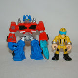 Playskool Heroes Transformers Rescue Bots Optimus Prime & Axel Frazier figures