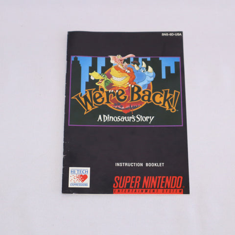 SNES We're Back! A Dinosaur's Story Instruction Booklet
