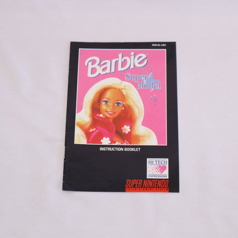 SNES Barbie Super Model Instruction Booklet