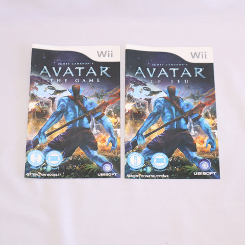 Nintendo Wii James Cameron's Avatar the Game French & English Instruction Booklets