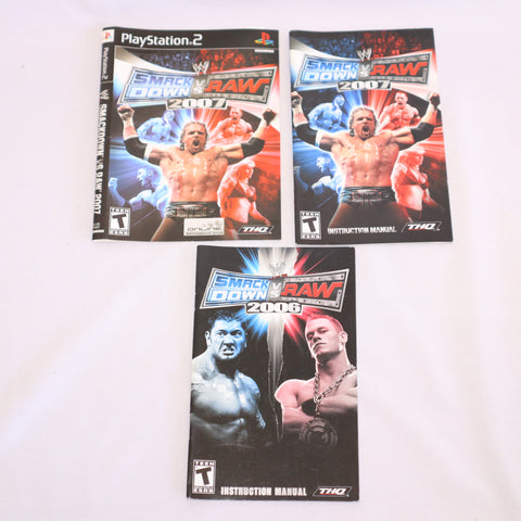 PS2 WWE Smackdown Vs Raw Case Cover & Manual