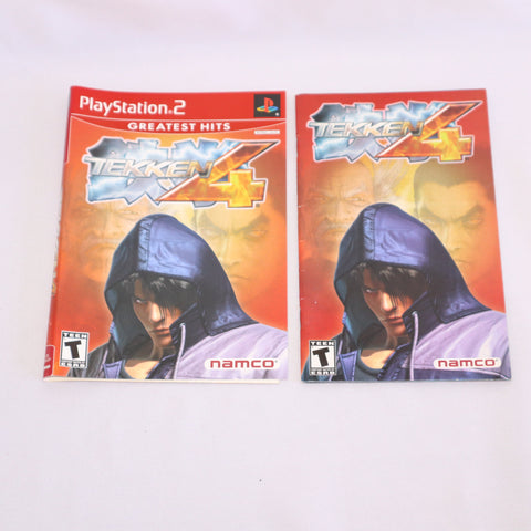 PS2 Greatest Hits Tekken 4 Case Cover & Manual