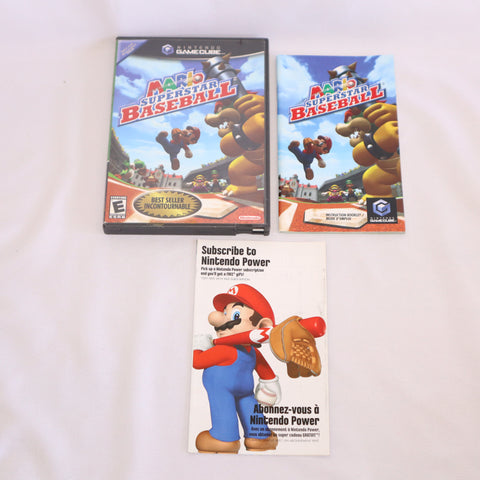 GC Mario Superstar Baseball Case & Instruction Booklet