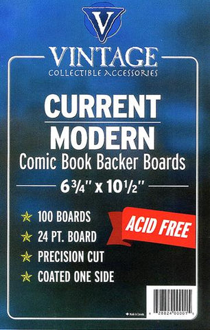 Current / Modern Age Comic Book Backer Boards, 100pk
